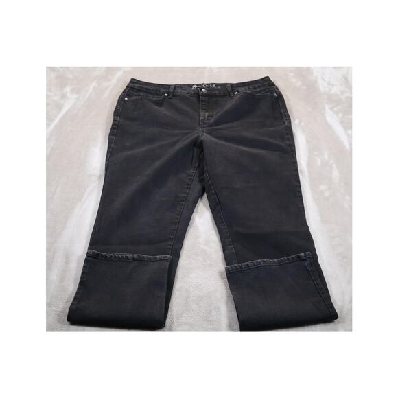 Gloria Vanderbilt Jeans Womens 12 Black Rail Straight All Around Slimming Effect - Picture 1 of 9